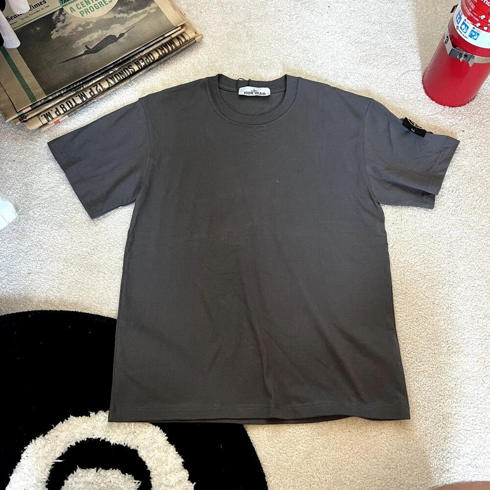 Stone Island Grey T-shirt, patch design